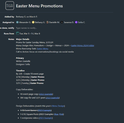 example of new BC task